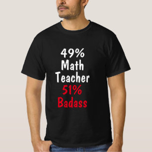 Camiseta Badass del profesor de matemáticas