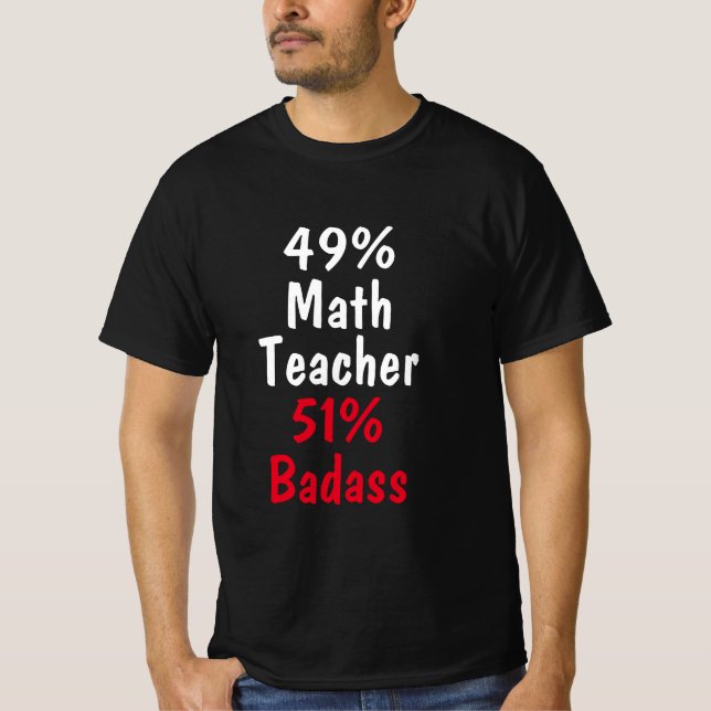 Camiseta Badass del profesor de matemáticas (Anverso)