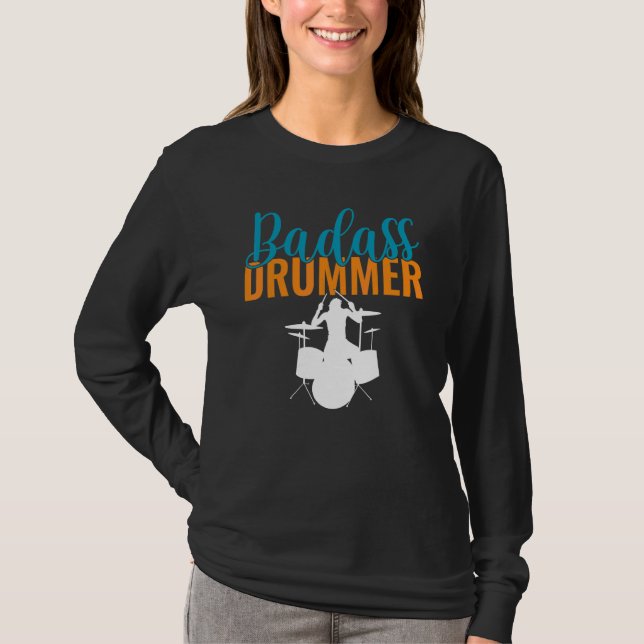 Camiseta Badass Drummer (Anverso)