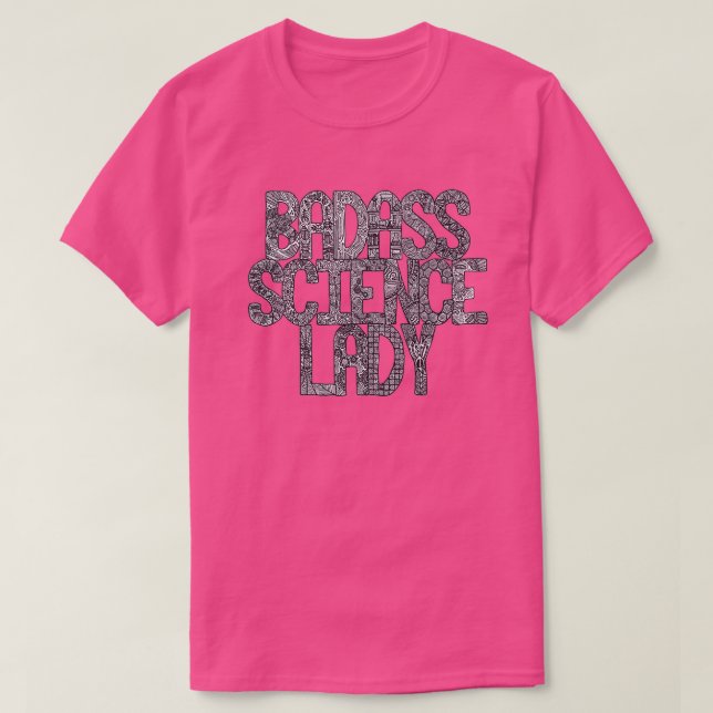 Camiseta Badass Science Lady (Diseño del anverso)