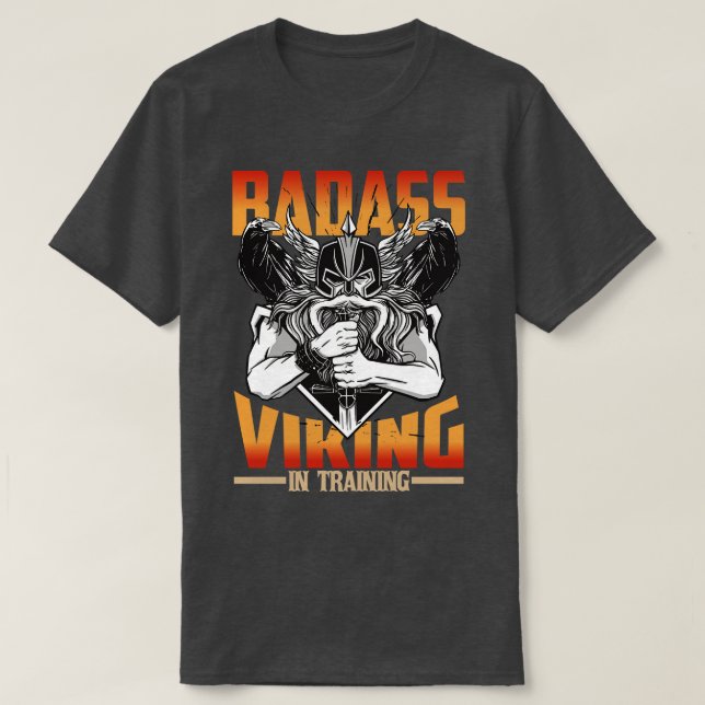 Camiseta Badass Viking In Training Valhalla Norse Fan Vikin (Diseño del anverso)