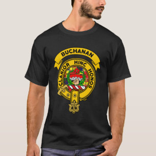 Camiseta Badge Buchanan Clan Tartan T Shirt Long Sleeve