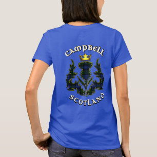Camiseta Badge Campbell Clan y Tartán con Motto