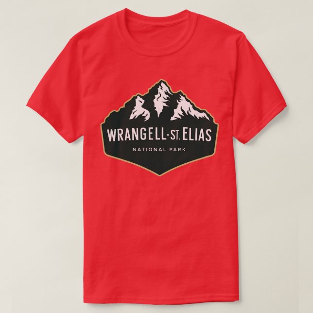 Camiseta Badge del Parque Nacional de WrangellSt Elias TShi (Diseño del anverso)