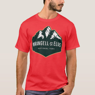 Camiseta Badge del Parque Nacional de WrangellSt Elias TShi