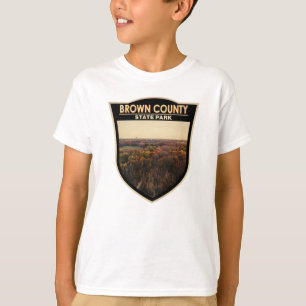 Camiseta Badge Indiana del Parque Estatal del Condado de Br