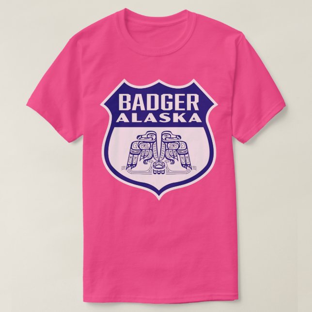 Camiseta Badger Alaska Retro Bird Shield Blue (Diseño del anverso)
