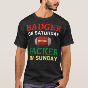 Camiseta Badger En El Paquete Sábado El Domingo Wis