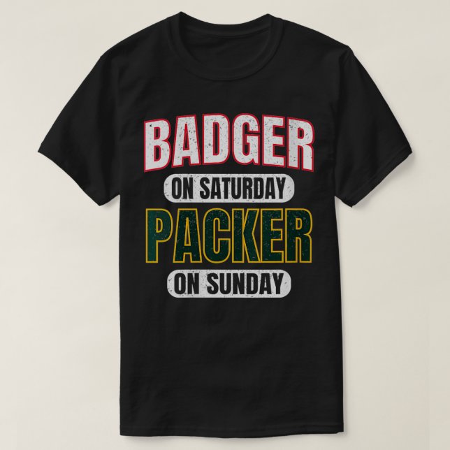 Camiseta Badger femenino en el paquete del sábado el doming (Diseño del anverso)