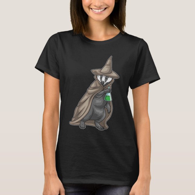 Camiseta Badger Halloween Witch (Anverso)