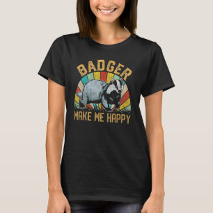 Camiseta Badger Make Me Happy 70's 80 Ratel Honey Badger