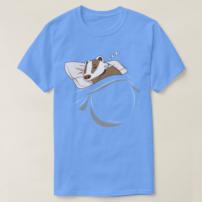 Camiseta Badger Sleeping Animal Nap Napping Slumber (Diseño del anverso)