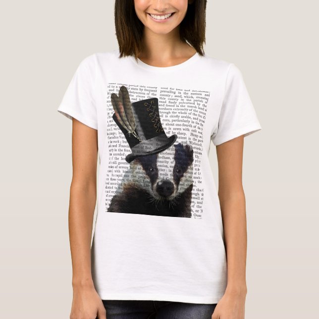 Camiseta Badger Steampunk en sombrero superior (Anverso)