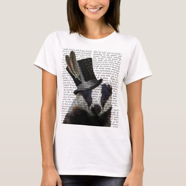 Camiseta Badger Steampunk en sombrero superior (Anverso)