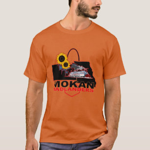 Camiseta Badlanders MOKAN Mens de color oscuro centrado
