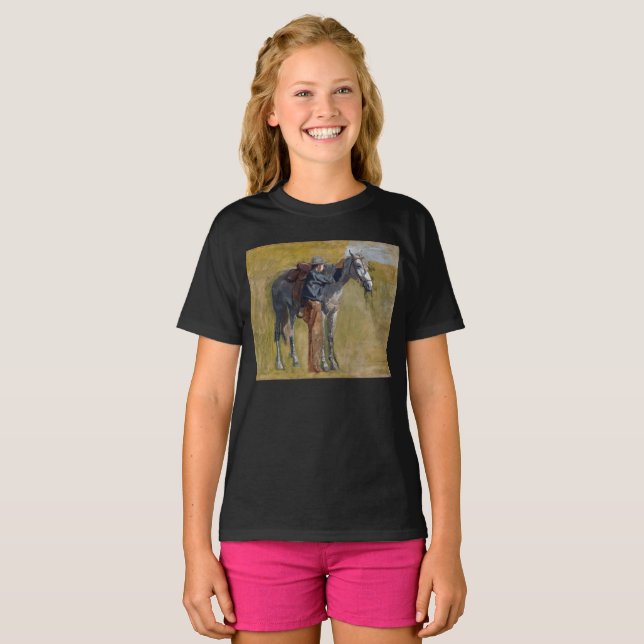 Camiseta Badlands estadounidenses: Vaquero del viejo oeste  (Anverso completo)