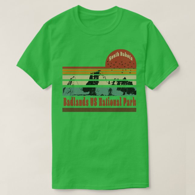 Camiseta Badlands Parque nacional de Estados Unidos Dakota  (Diseño del anverso)