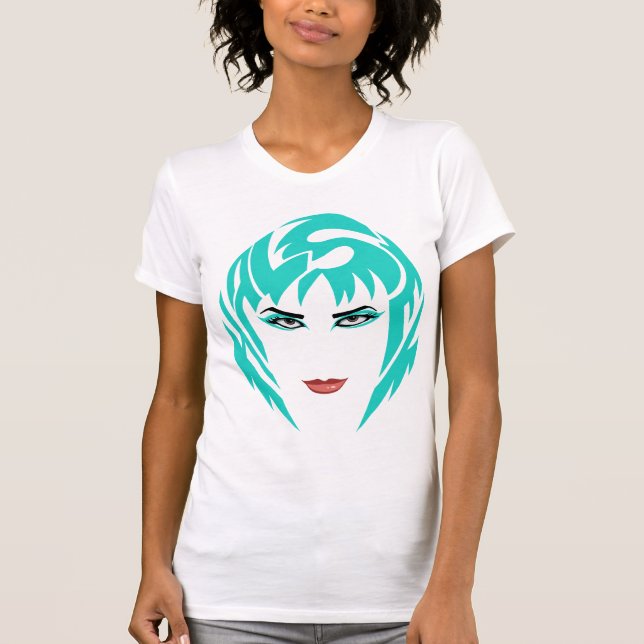 Camiseta Badlands Teal de Mujer (Anverso)