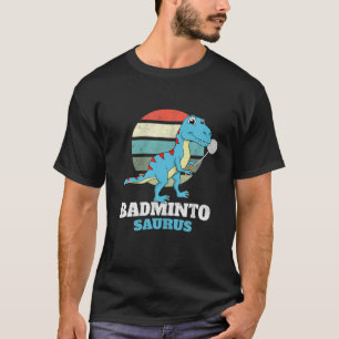 Camiseta Badminto Saurus Rex Birdie Shuttlecock Dino Badmin