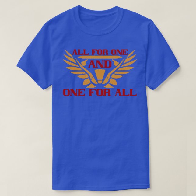 Camiseta Badminton All para uno y uno para todos (Diseño del anverso)