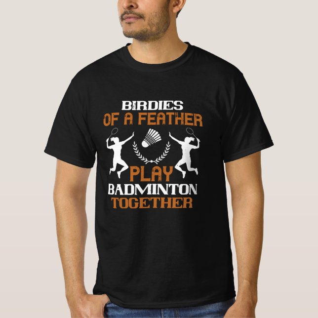 Camiseta Badminton - Aves de una pluma (Anverso)