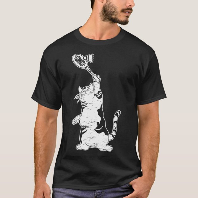 Camiseta Badminton Badminton Cat badminton entrenador s bad (Anverso)