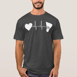 Camiseta Badminton Ball Heartbeat 1