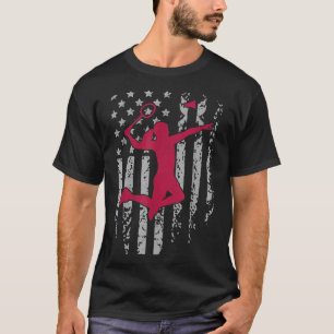 Camiseta Bádminton Bandera Americana Patriótica Escuela Sec