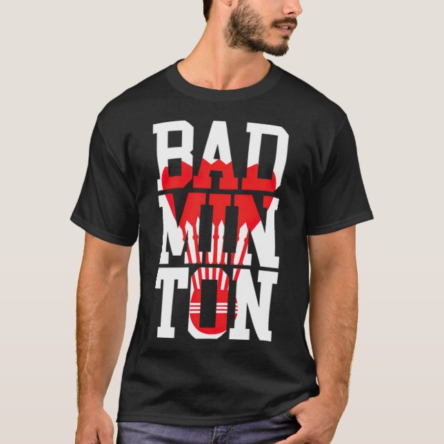 Camiseta Badminton big font badminton coach s badminton rac (Anverso)