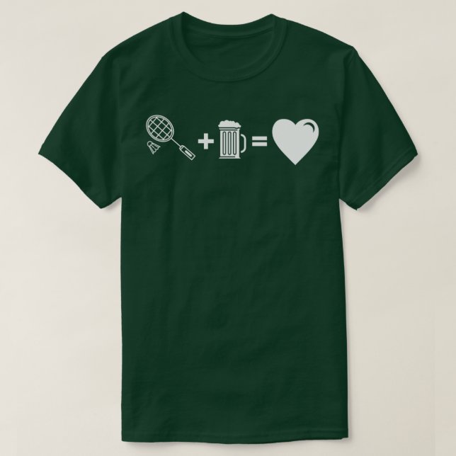 Camiseta Badminton Cheers Mug of Beer Athlete Gift Idea T (Diseño del anverso)