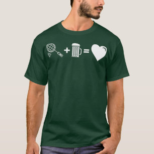 Camiseta Badminton Cheers Mug of Beer Athlete Gift Idea T
