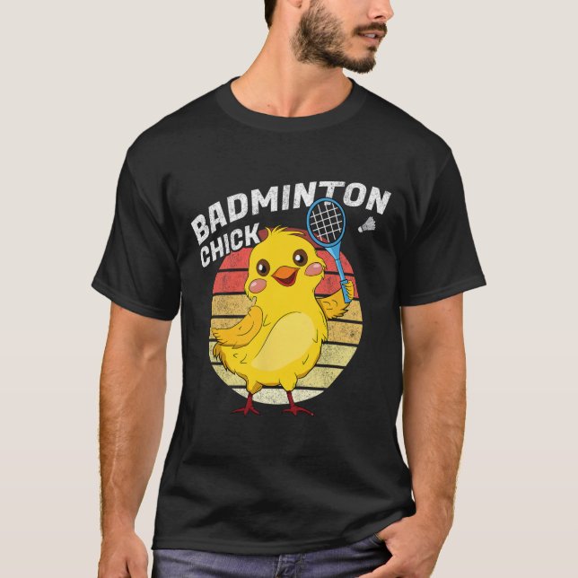 Camiseta Badminton Chick Retro Tormenta de las mujeres de B (Anverso)
