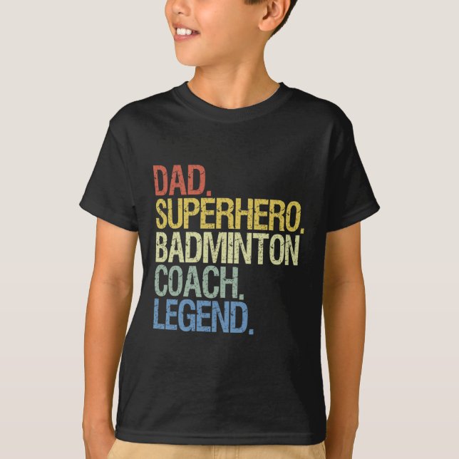 Camiseta Badminton Coach Dad (Anverso)