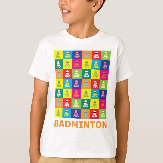 Camiseta Bádminton del arte pop (Anverso)