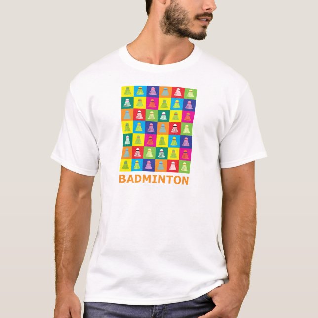 Camiseta Bádminton del arte pop (Anverso)