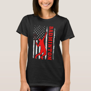 Camiseta Badminton Deportes Bandera Americana Badminton 4 D