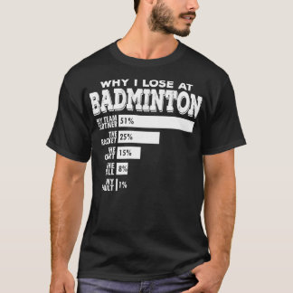 Camiseta Badminton Doble Por Qué Perdí A Funny Pun Diciendo