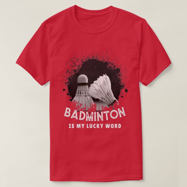 Camiseta Badminton es mi palabra afortunada (Diseño del anverso)