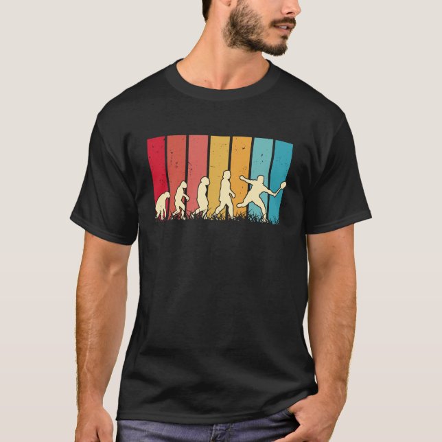 Camiseta Badminton Evolution Retro Badminton Player (Anverso)