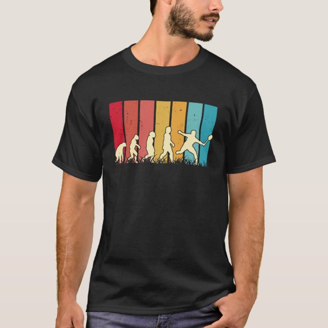 Camiseta Badminton Evolution Retro Badminton Player Badmint (Anverso)