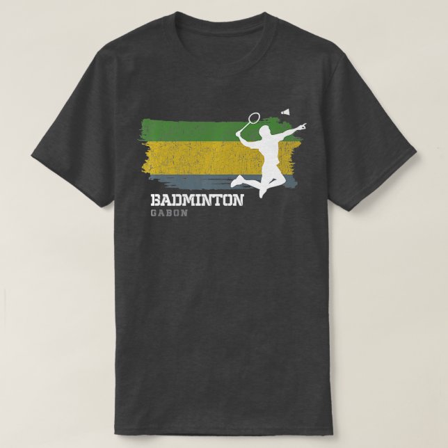 Camiseta Badminton Gabon Net Games Player Badminton 1 (Diseño del anverso)