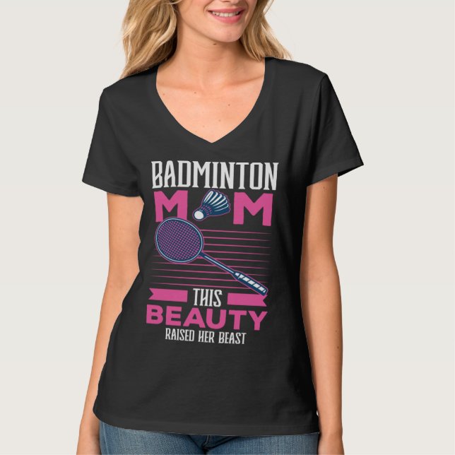 Camiseta Badminton Mom Best Mama Ever Motherhood Mothers Da (Anverso)