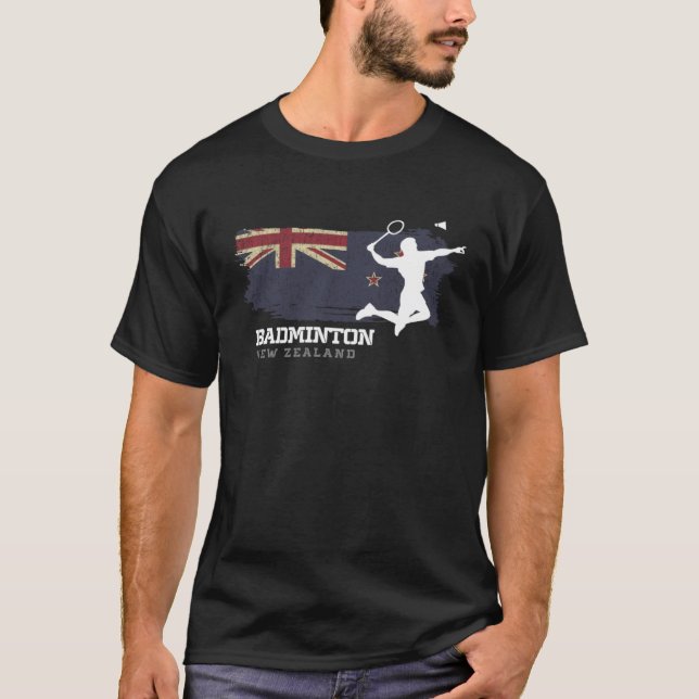 Camiseta Badminton New Zealand Net Games Player Badminton (Anverso)