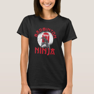 Camiseta Badminton Ninja Funny Shuttlecock Jugador Asiático
