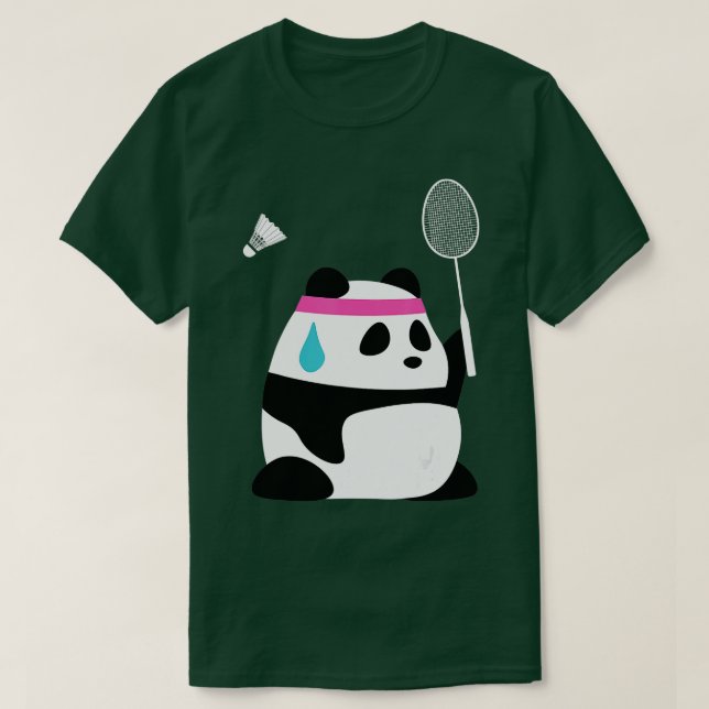 Camiseta Badminton PandaFunny Sweet Badminton Ani (Diseño del anverso)