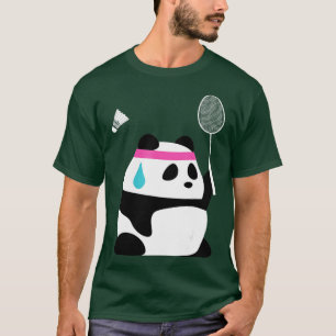 Camiseta Badminton PandaFunny Sweet Badminton Ani