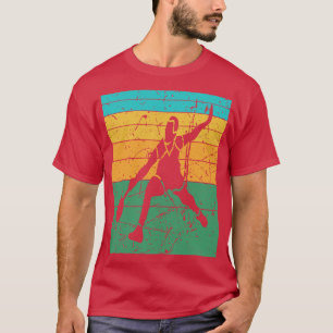 Camiseta Badminton Player Retro Vintage