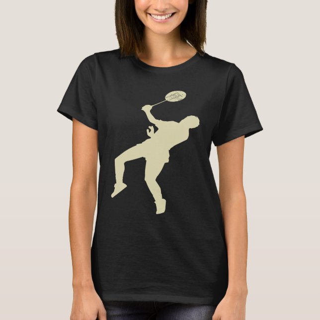 Camiseta Badminton Player Shuttlecock Time Smash Rackets (Anverso)