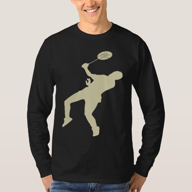 Camiseta Badminton Player Shuttlecock Time Smash Rackets (Anverso)