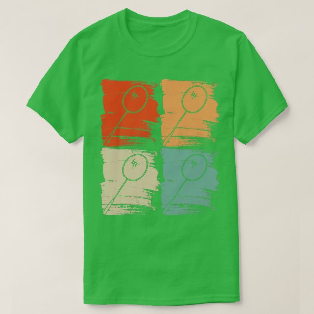 Camiseta Badminton Racket Badminton Retro (Diseño del anverso)